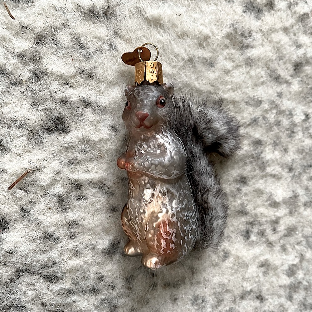🎄Old World Christmas🎄 Squirrel Glass Ornament